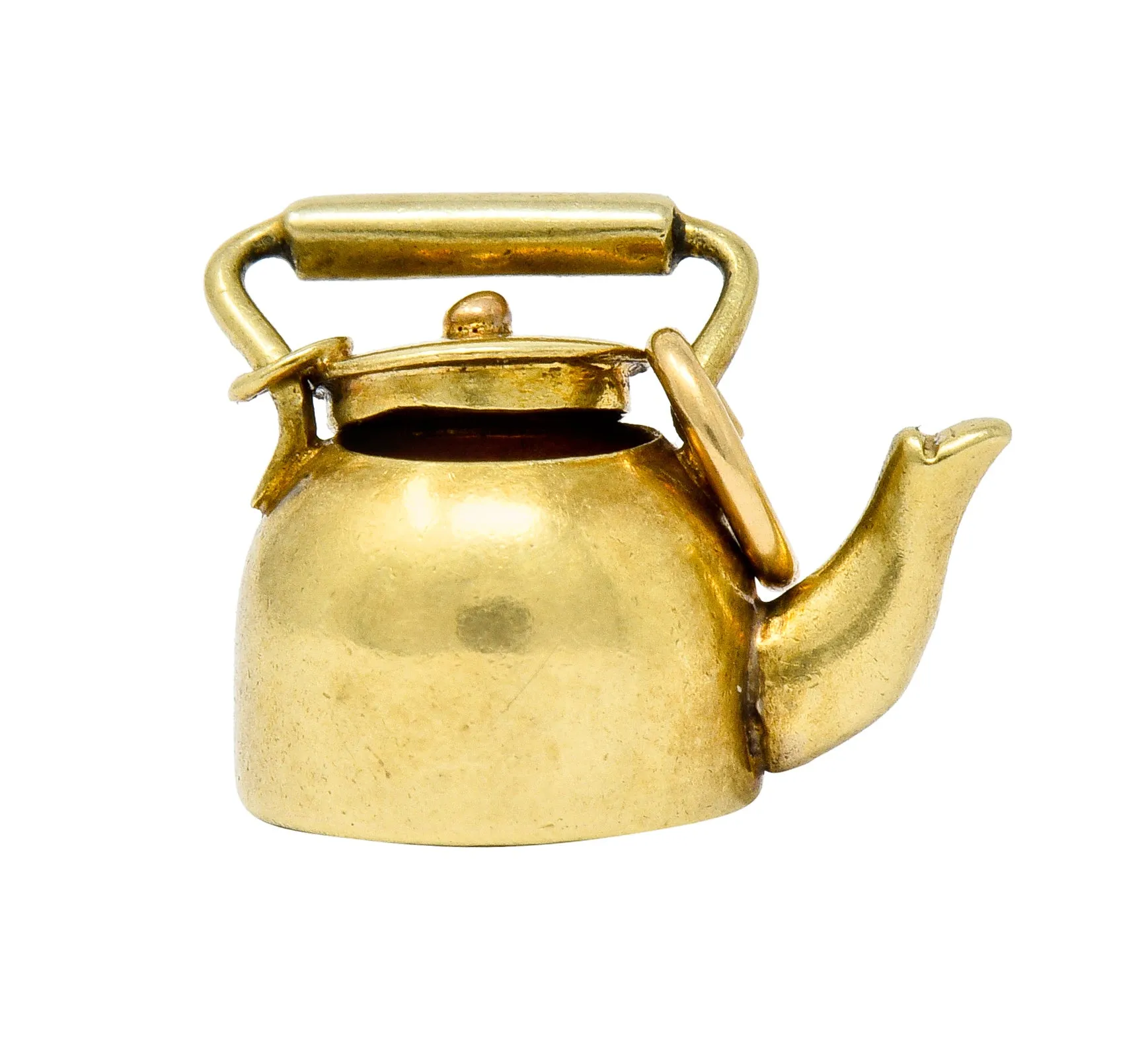 Sloan & Co. Art Nouveau 14 Karat Gold Tea Kettle Charm