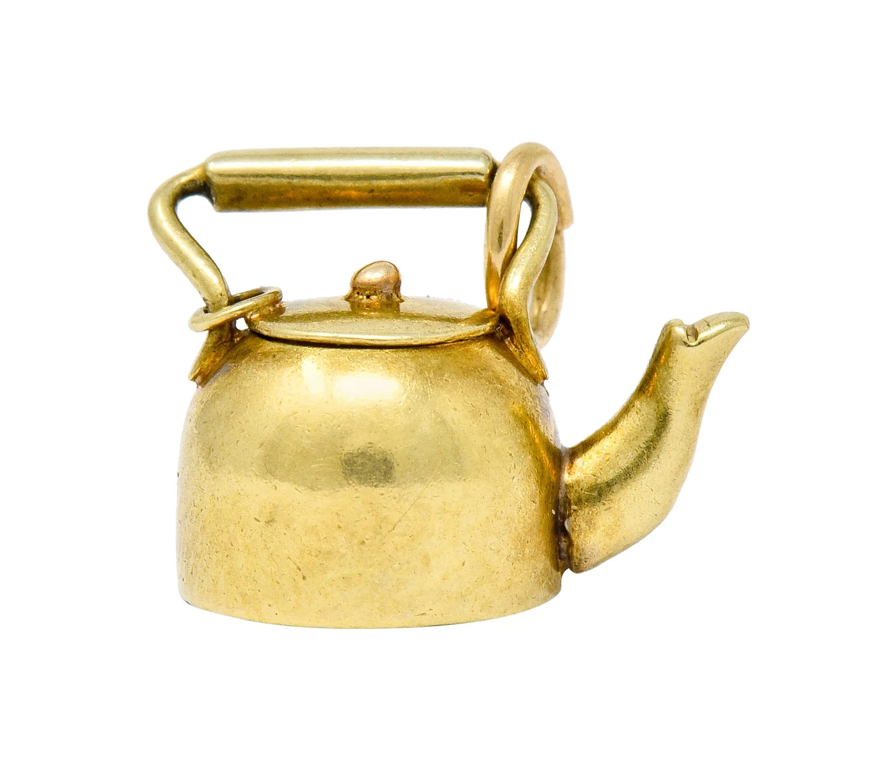 Sloan & Co. Art Nouveau 14 Karat Gold Tea Kettle Charm