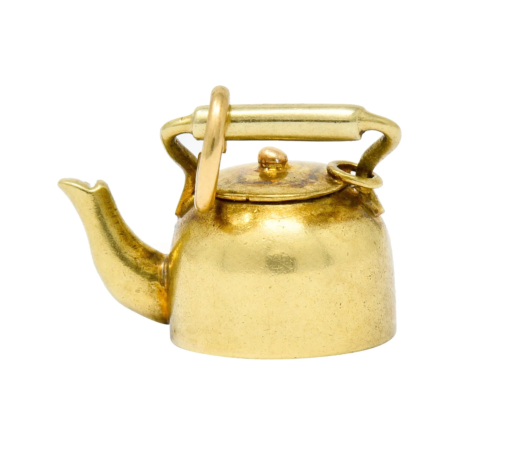 Sloan & Co. Art Nouveau 14 Karat Gold Tea Kettle Charm