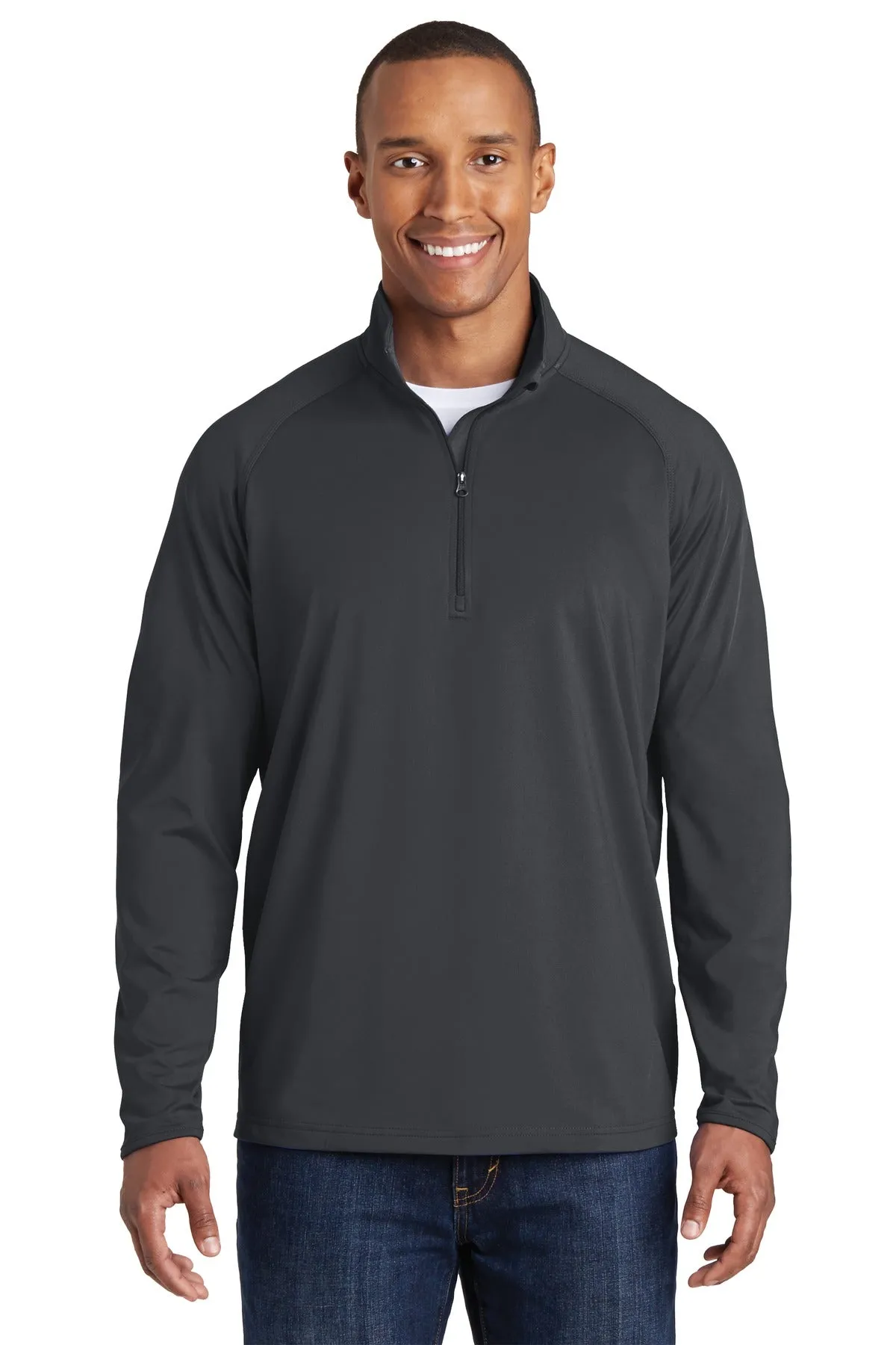 Sport-Tek Men's Tall Sport-Wick Stretch 1/2-Zip Pullover