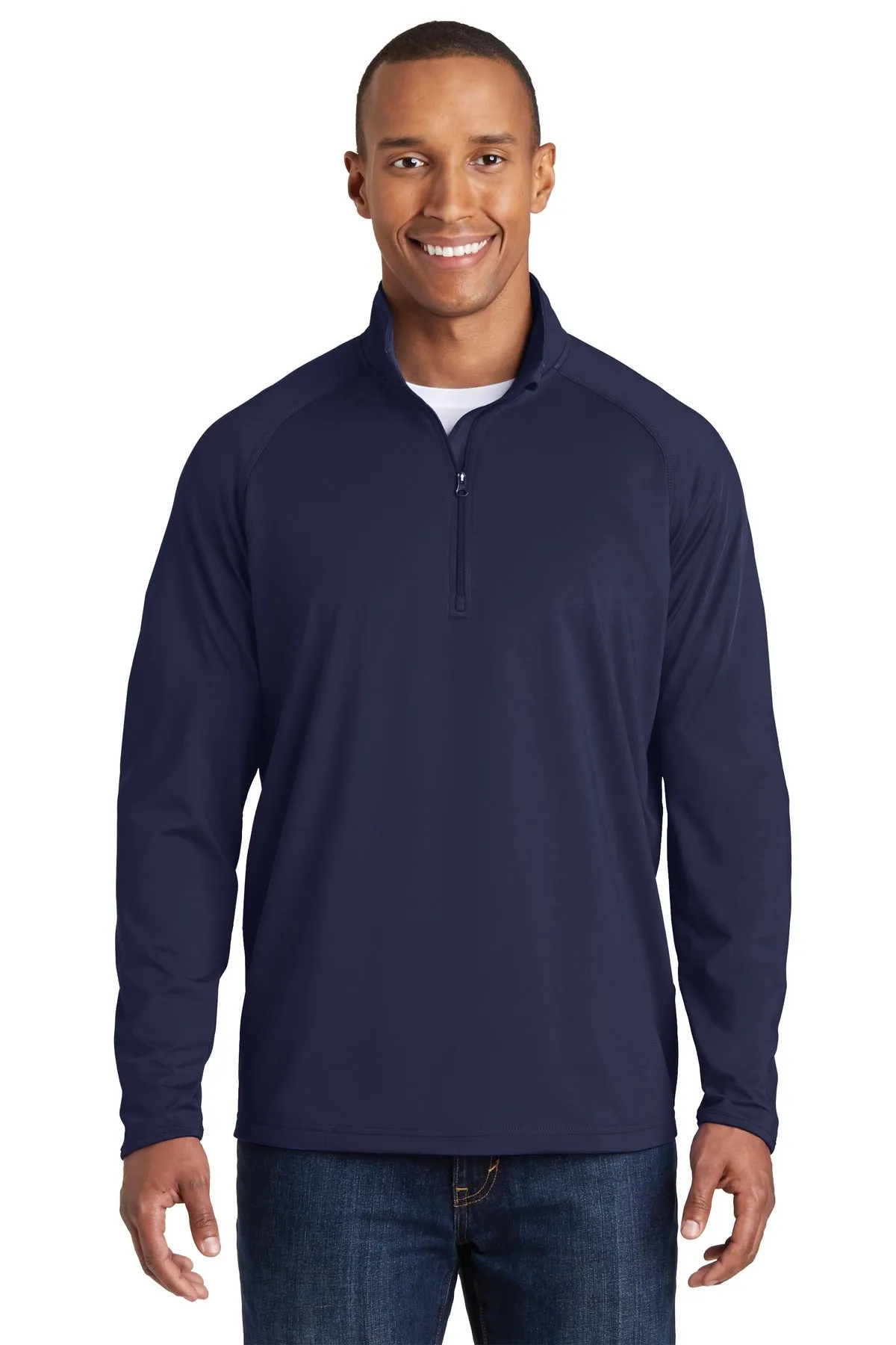 Sport-Tek Men's Tall Sport-Wick Stretch 1/2-Zip Pullover