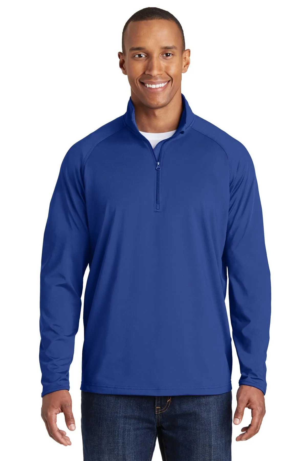 Sport-Tek Men's Tall Sport-Wick Stretch 1/2-Zip Pullover