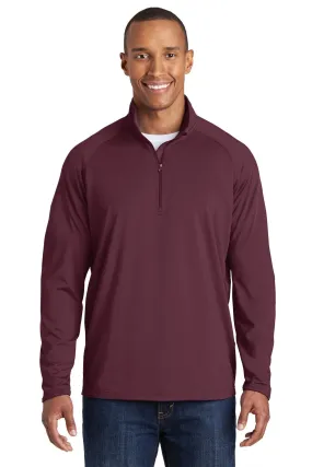 Sport-Tek Sport-Wick Stretch 1/2-Zip Pullover ST850 Maroon