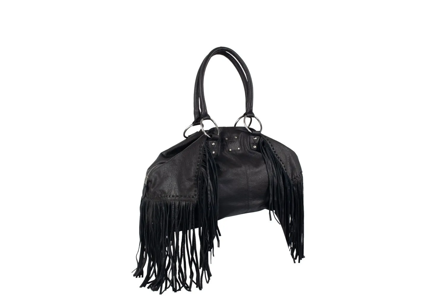 STS Ranchwear Womens Indie Carmen Black Buffalo Leather Handbag Bag