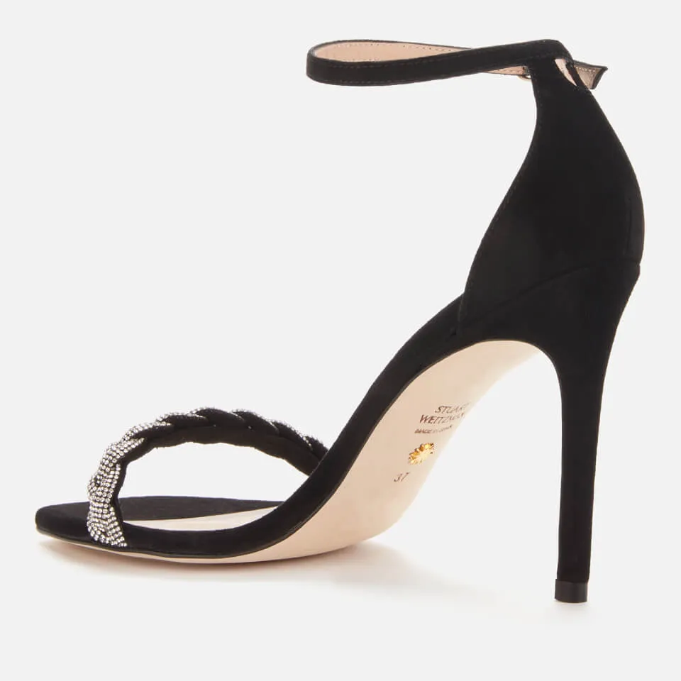 Stuart Weitzman Women's Nudistcurve Barely There Heeled Sandals - Black - UK 4 | Coggles