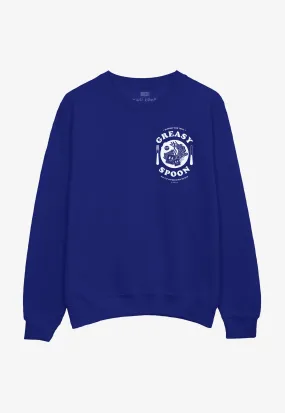 Support Your Local Greasy Spoon Sweatshirt in Blue