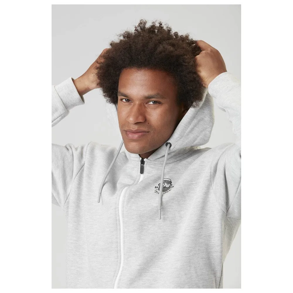 Sweatshirt Picture ---Chewko Zip Hoodie Grey Melange