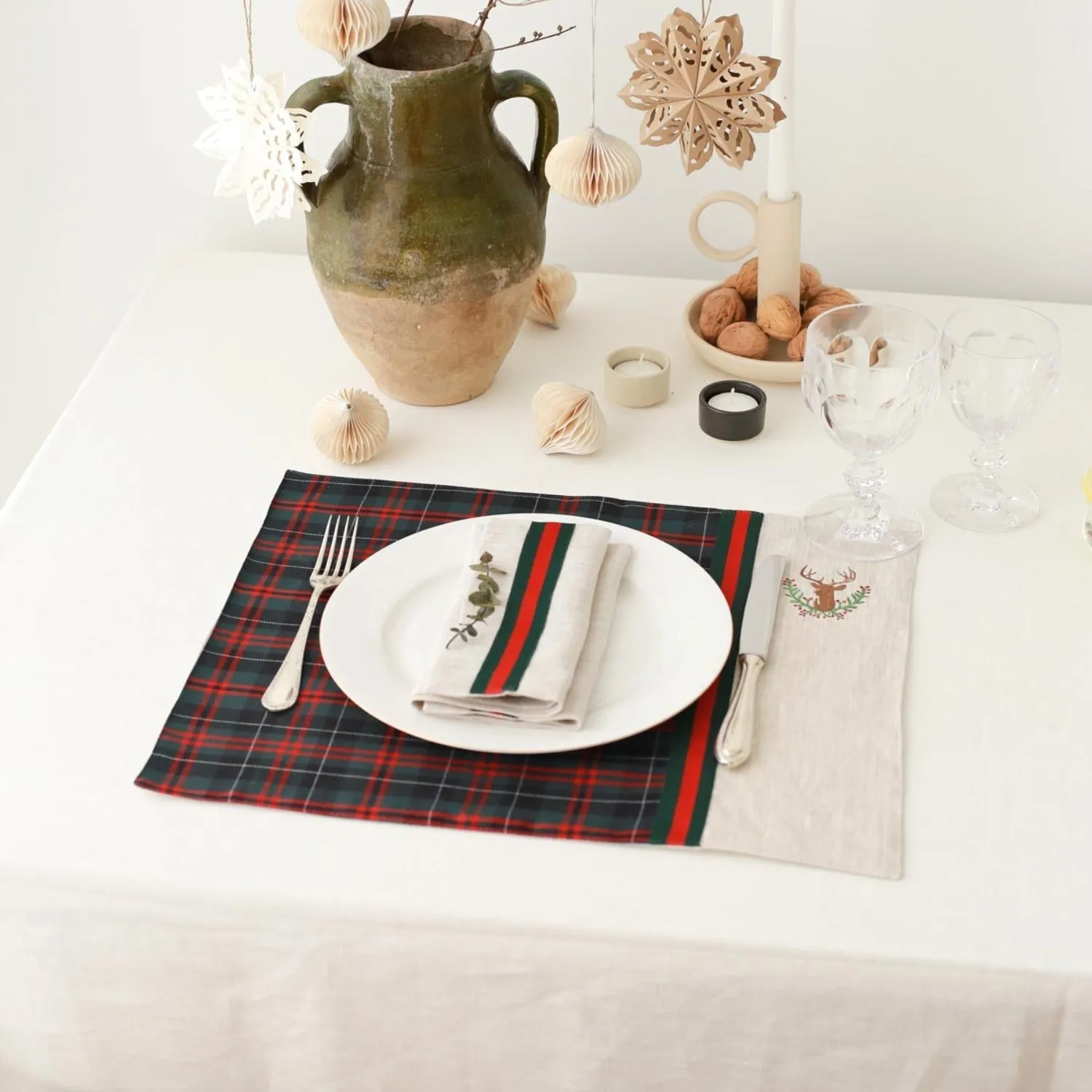 Tartan Linen Napkins (Set of 2)