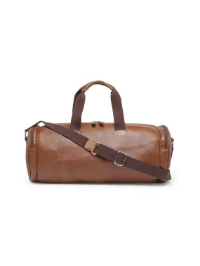 Teakwood Leather Mens Duffel Bag - Brown