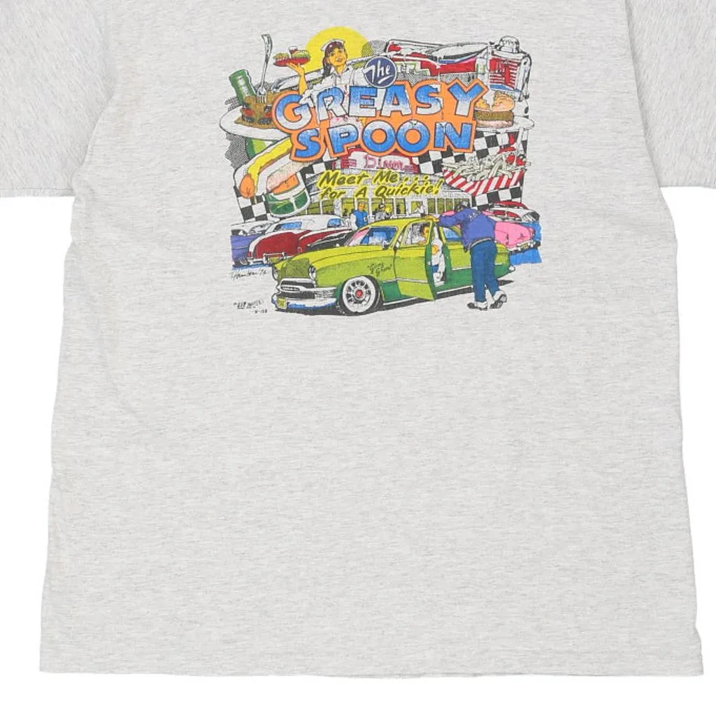 The Greasy Spoon Lee Graphic T-Shirt - XL Grey Cotton