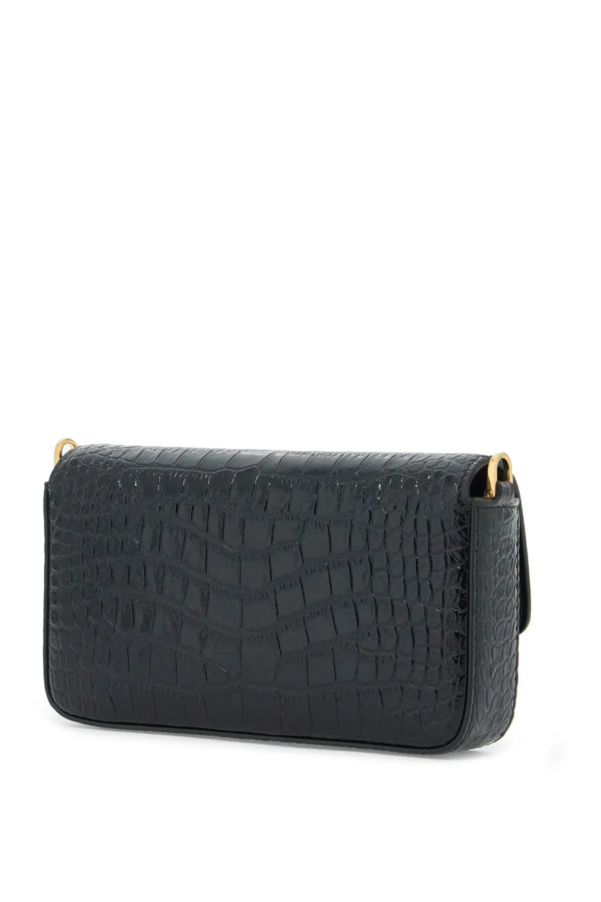 Tom Ford    Tom Ford Mini Wallis Crocodile Print Leather Bag.