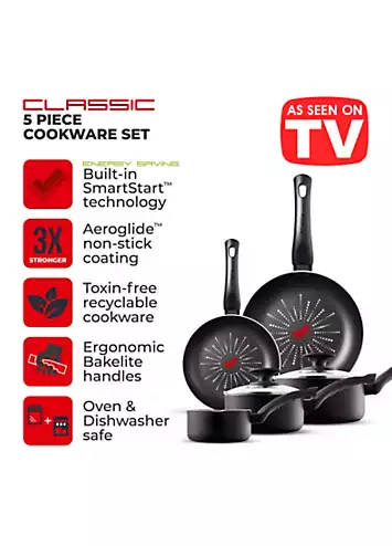 Tower SmartStart Classic 5 Piece Cookware Pan Set | Kaleidoscope