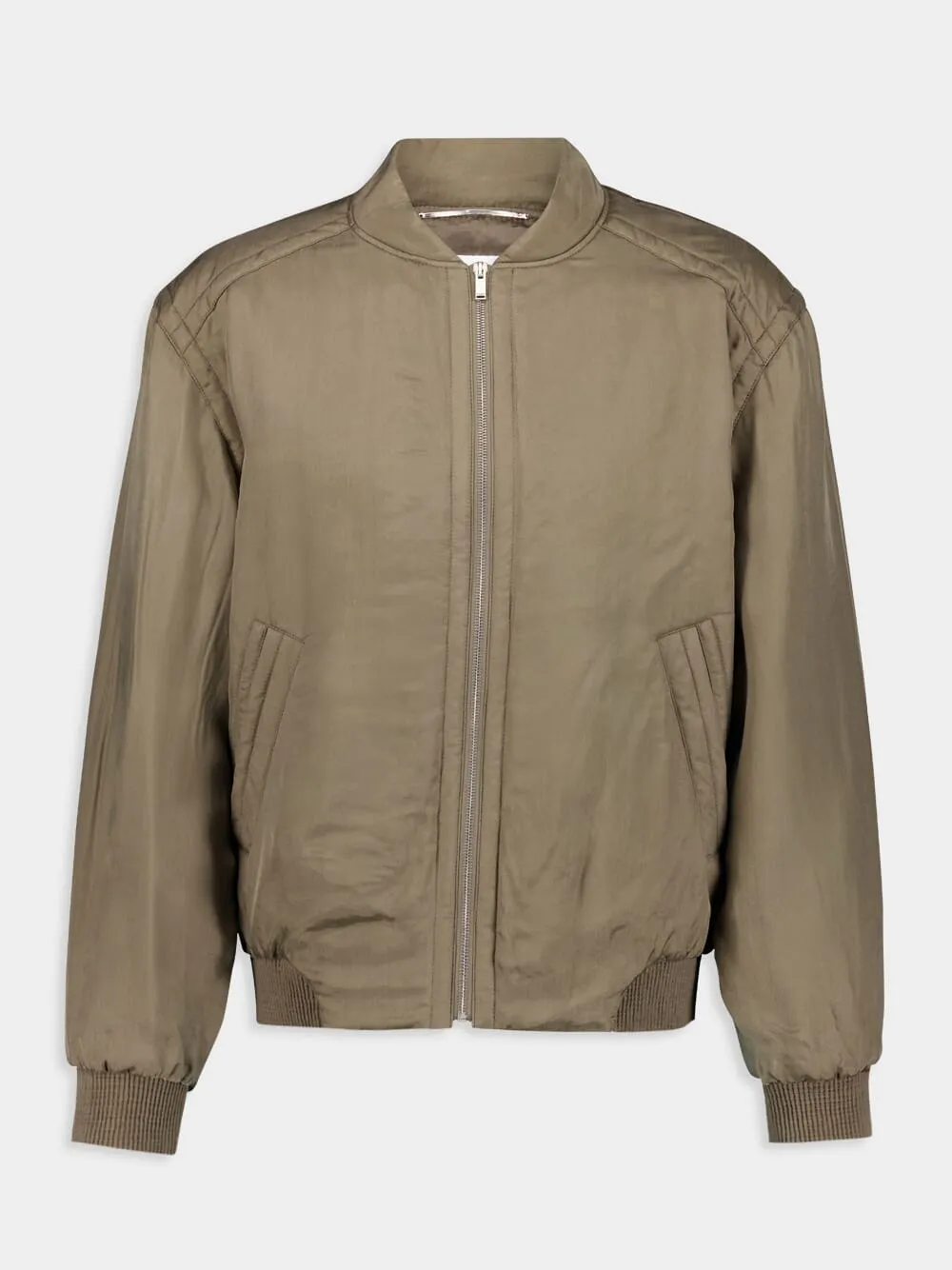 Twill Teddy Bomber Jacket