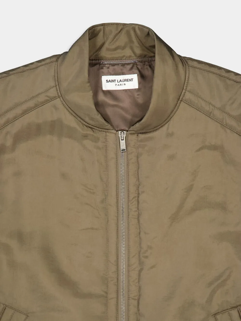 Twill Teddy Bomber Jacket