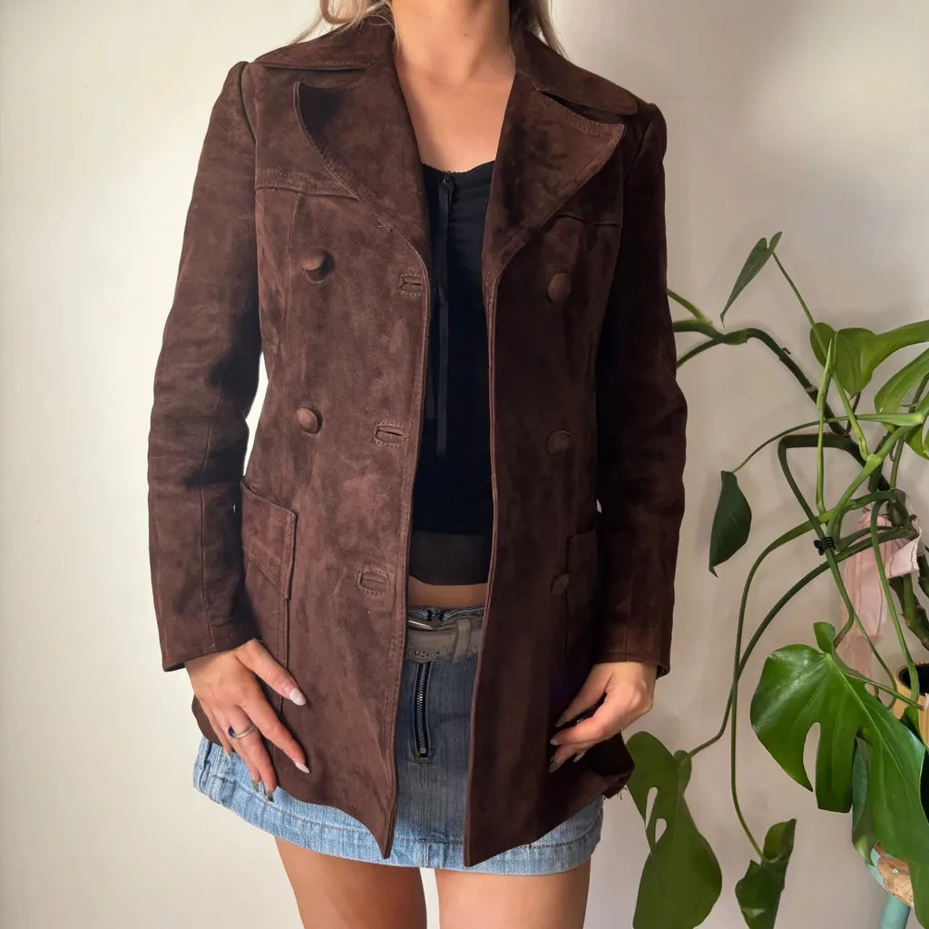 Unbranded Suede Jacket - Small Brown Suede