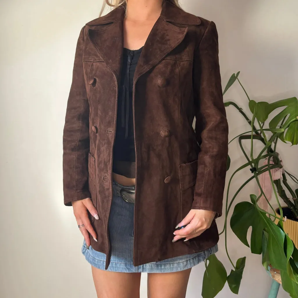 Unbranded Suede Jacket - Small Brown Suede