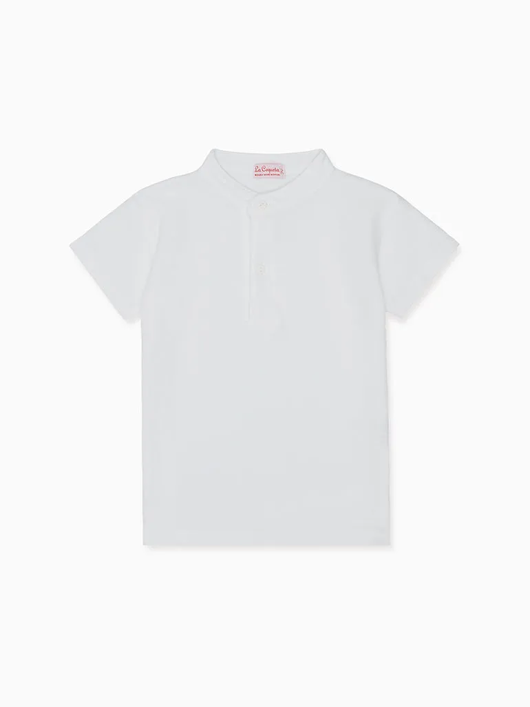 White Alcon Boy Polo Shirt