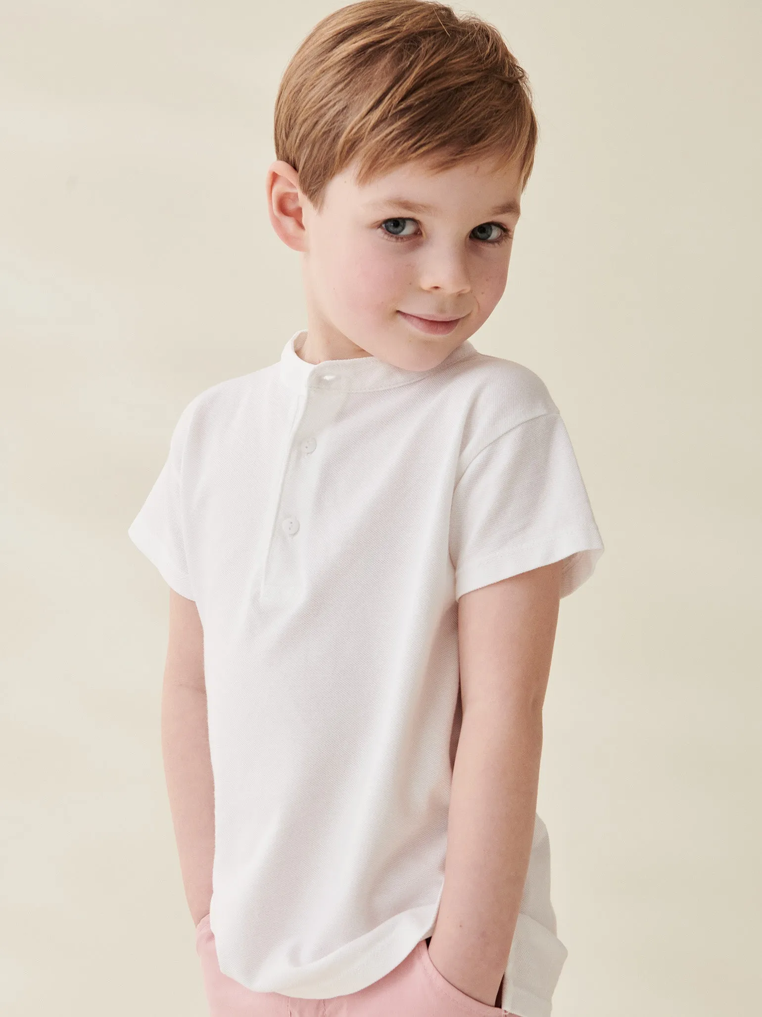 White Alcon Boy Polo Shirt