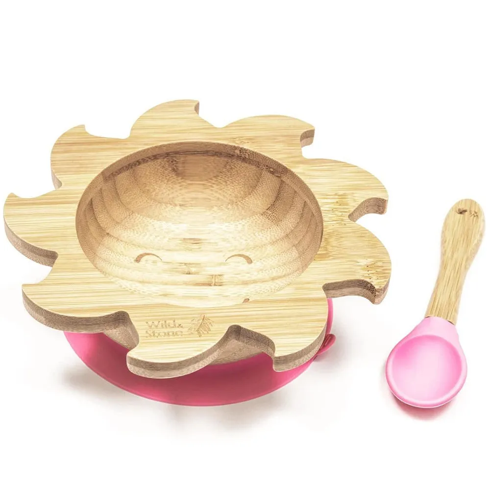 Wild & Stone Bamboo Bowl and Spoon Sunshine - Blue