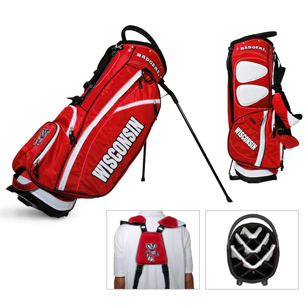 Wisconsin Badgers Team Golf Fairway Lightweight 14-Way Top Golf Club Stand Bag