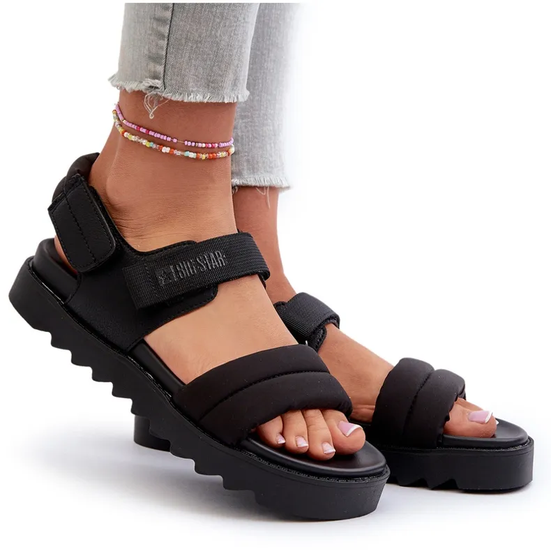 Women's Sandals on the Big Star Platform NN274750 Black