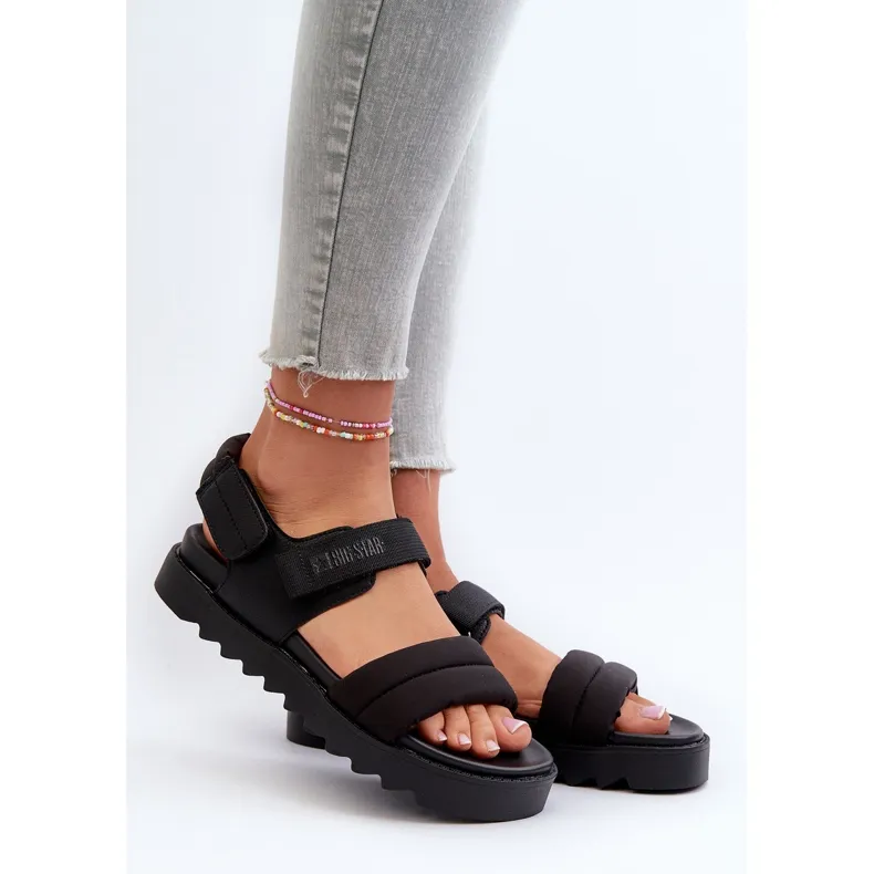 Women's Sandals on the Big Star Platform NN274750 Black