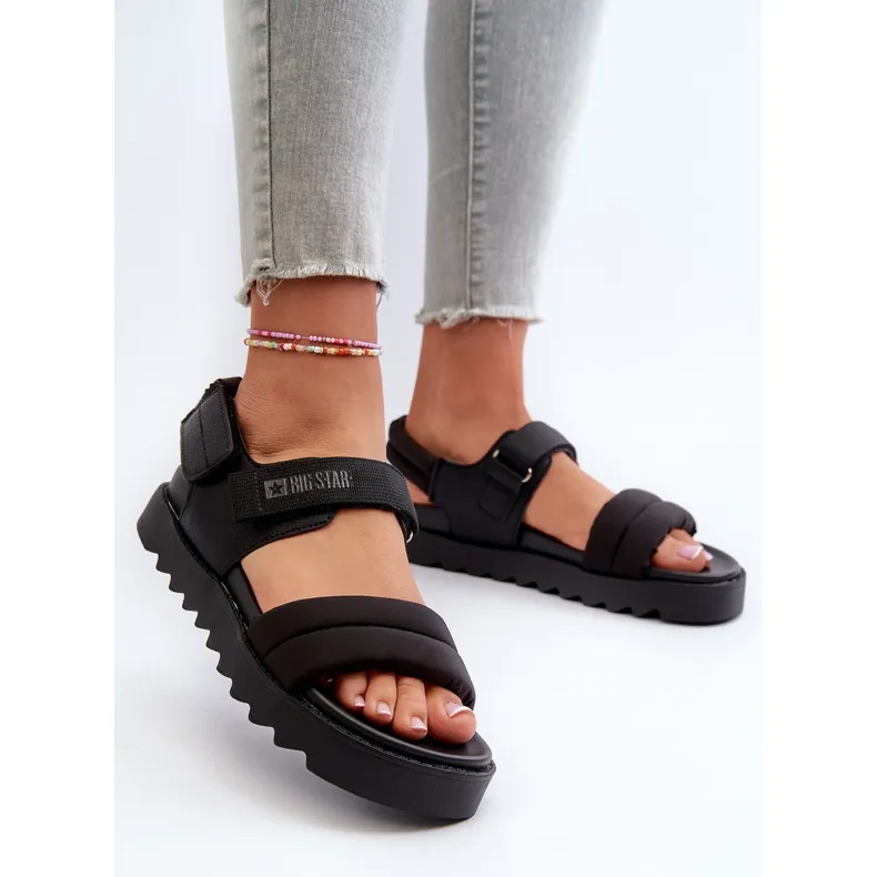 Women's Sandals on the Big Star Platform NN274750 Black