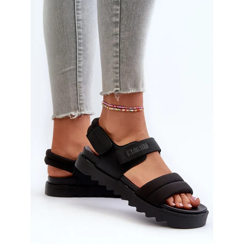 Women's Sandals on the Big Star Platform NN274750 Black