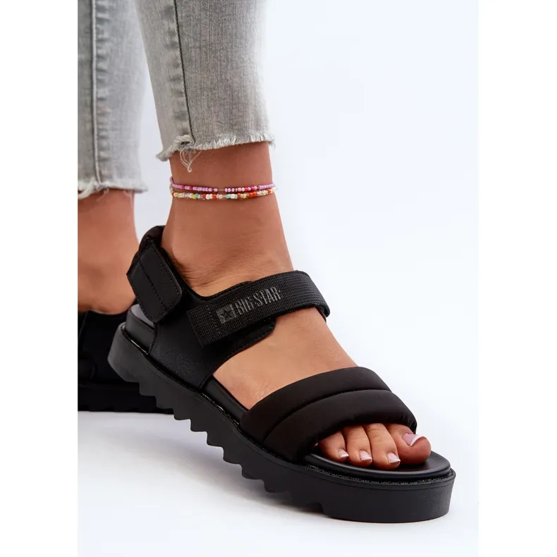 Women's Sandals on the Big Star Platform NN274750 Black