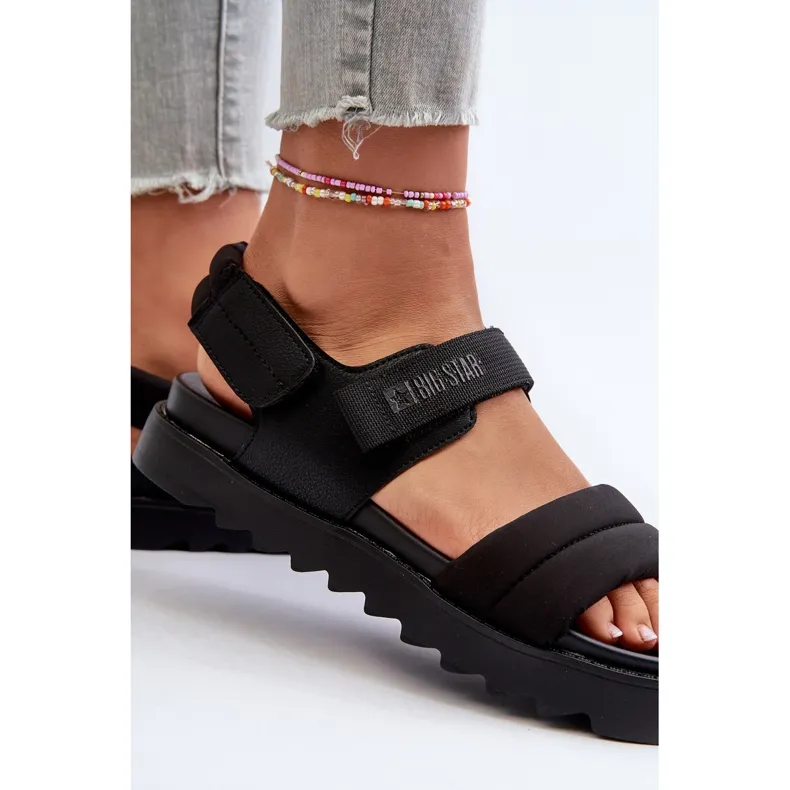 Women's Sandals on the Big Star Platform NN274750 Black