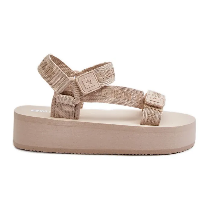 Women's Sandals on the Big Star Platform NN274A528 Beige