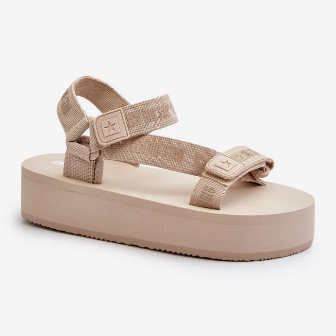 Women's Sandals on the Big Star Platform NN274A528 Beige