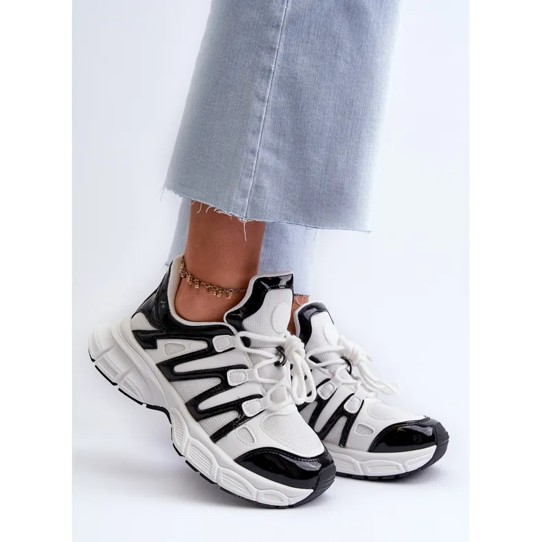 Women's Sneakers White and Black Ahmani