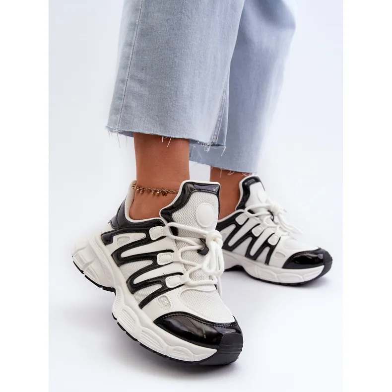 Women's Sneakers White and Black Ahmani