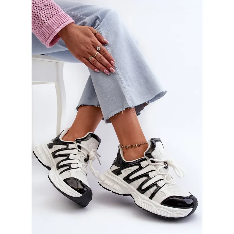 Women's Sneakers White and Black Ahmani