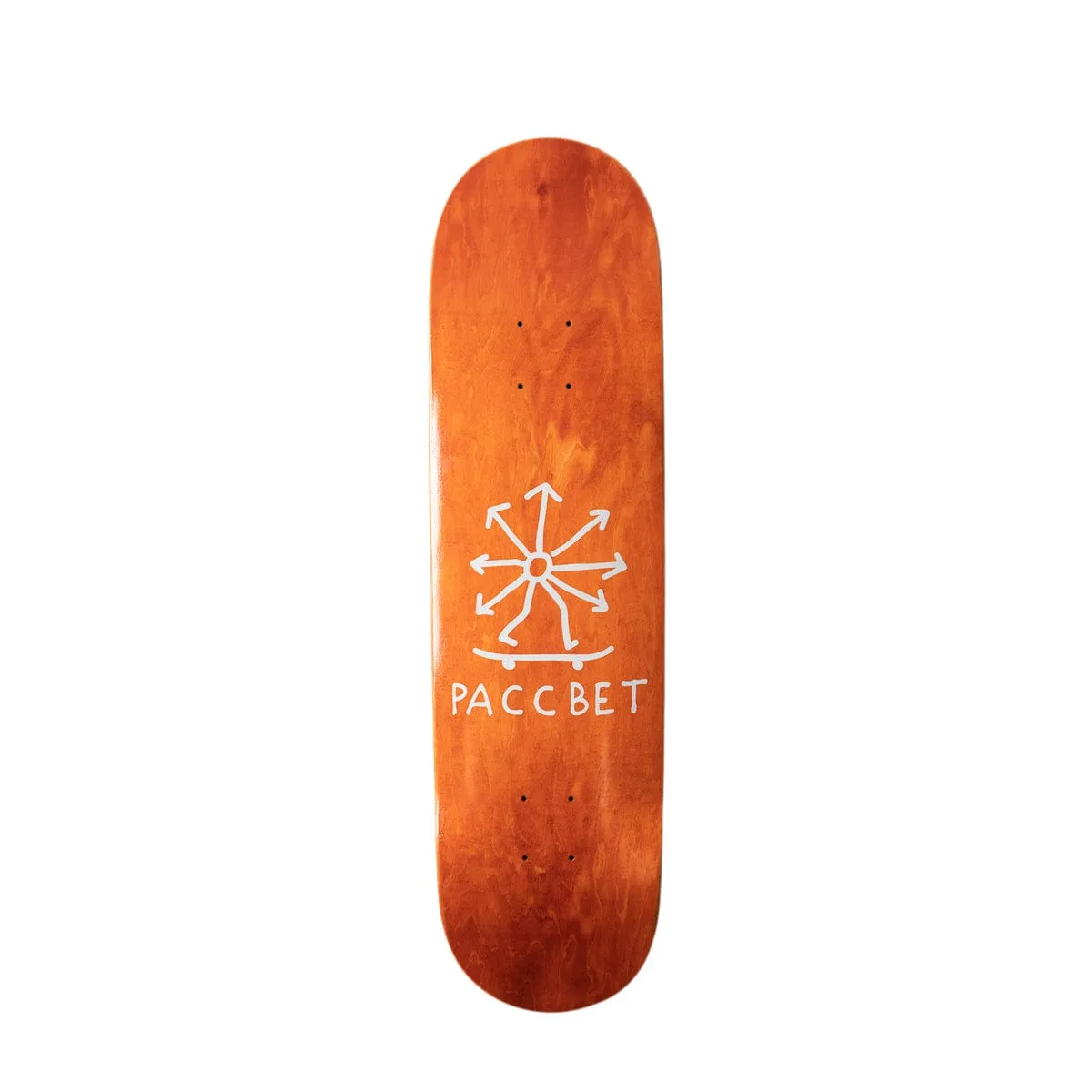 WOOD SUN LOGO SKATEBOARD 8.25 Orange