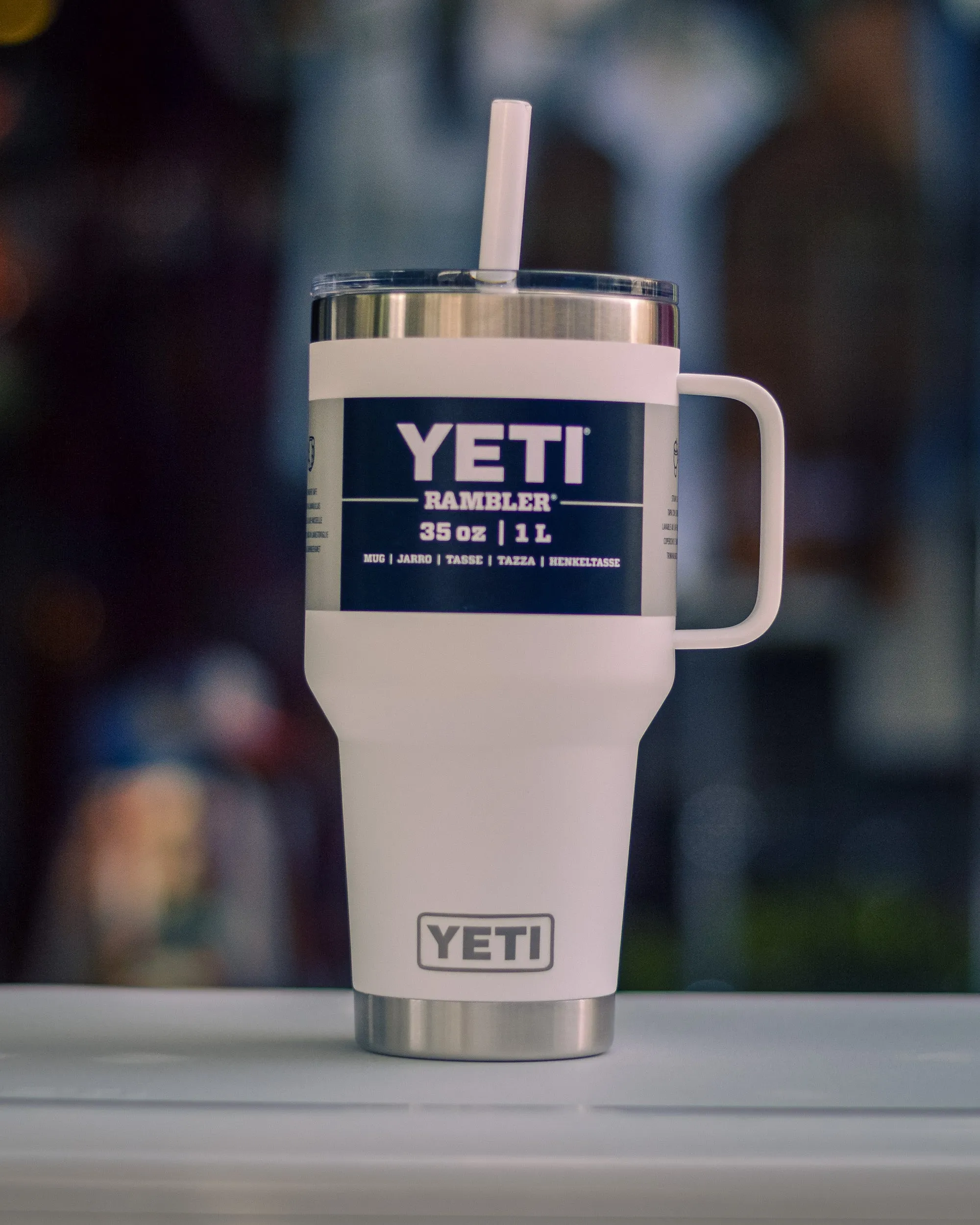 YETI 35oz Rambler Straw Mug White